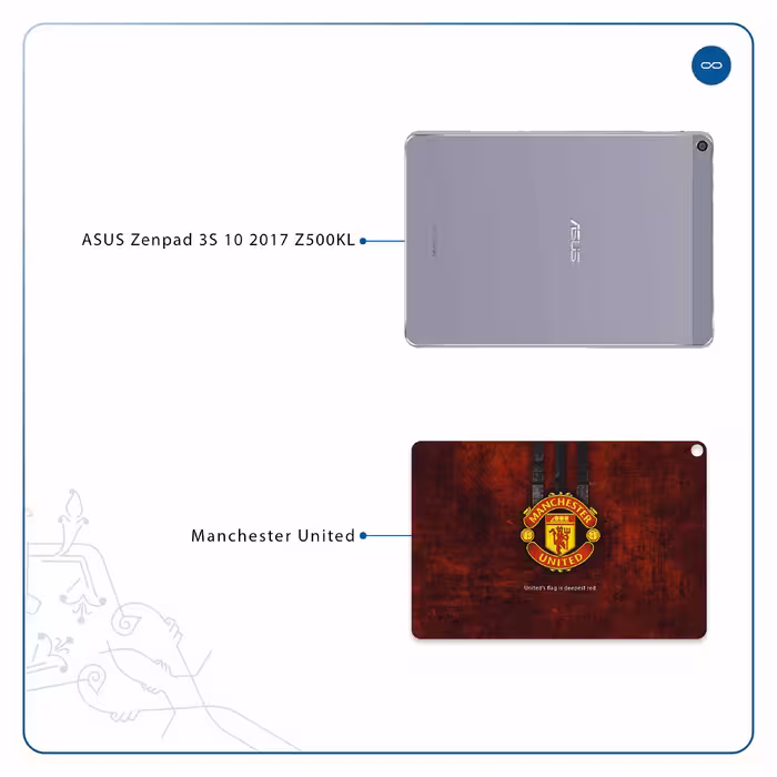 برچسب پوششی ماهوت مدل Manchester-United مناسب برای تبلت ایسوس Zenpad 3S 10 2017 Z500KL