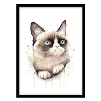 قیمت و خرید تابلو دکوراتیو مدل نقاشی آبرنگ گربه کد 0712