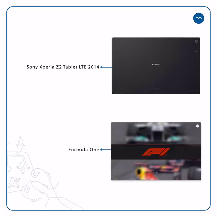 برچسب پوششی ماهوت مدل Formula One مناسب برای تبلت سونی Xperia Z2 Tablet LTE 2014