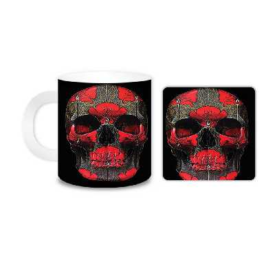 ماگ مدل اسکلت کد 828 به همراه زیر لیوانی