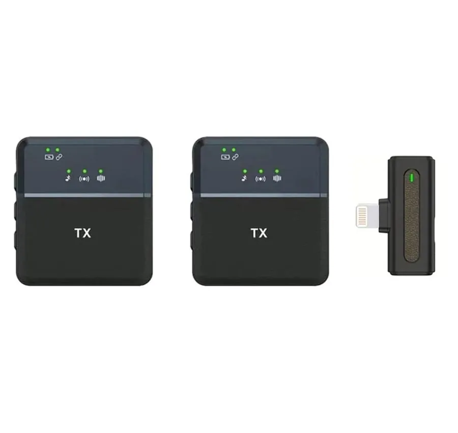 میکروفن یقه ای بی سیم مدل SX8 Dual Mic iphone