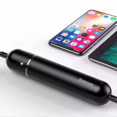 کابل تبدیل USB به لایتنینگ و پاوربانک باسئوس مدل ENERGY به طول 1.2 متر