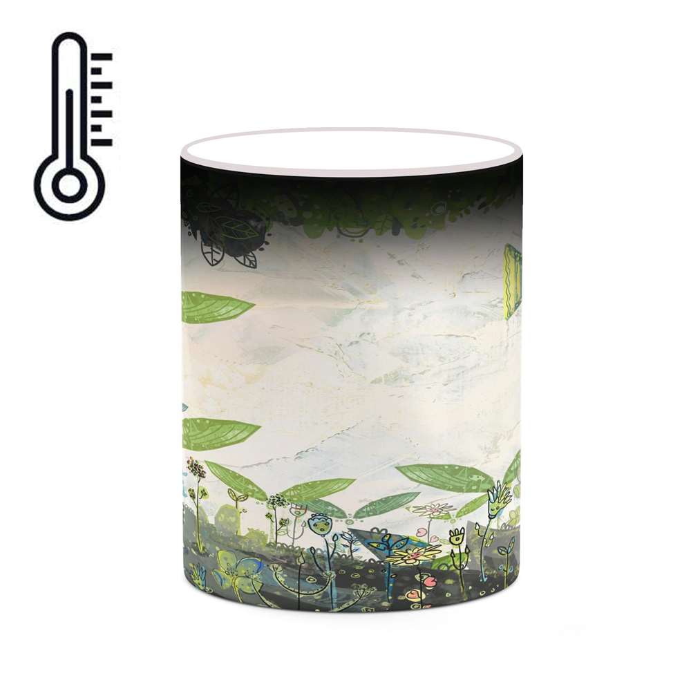 ماگ حرارتی کاکتی طرح نقاشی کارتونی مدل mgh18762