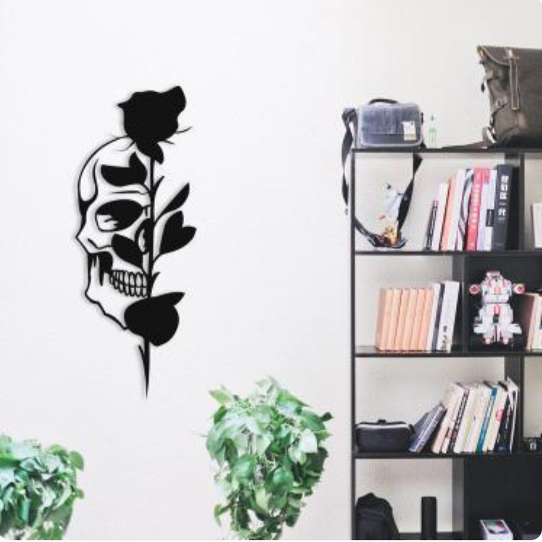 تابلو اسکلت و گل