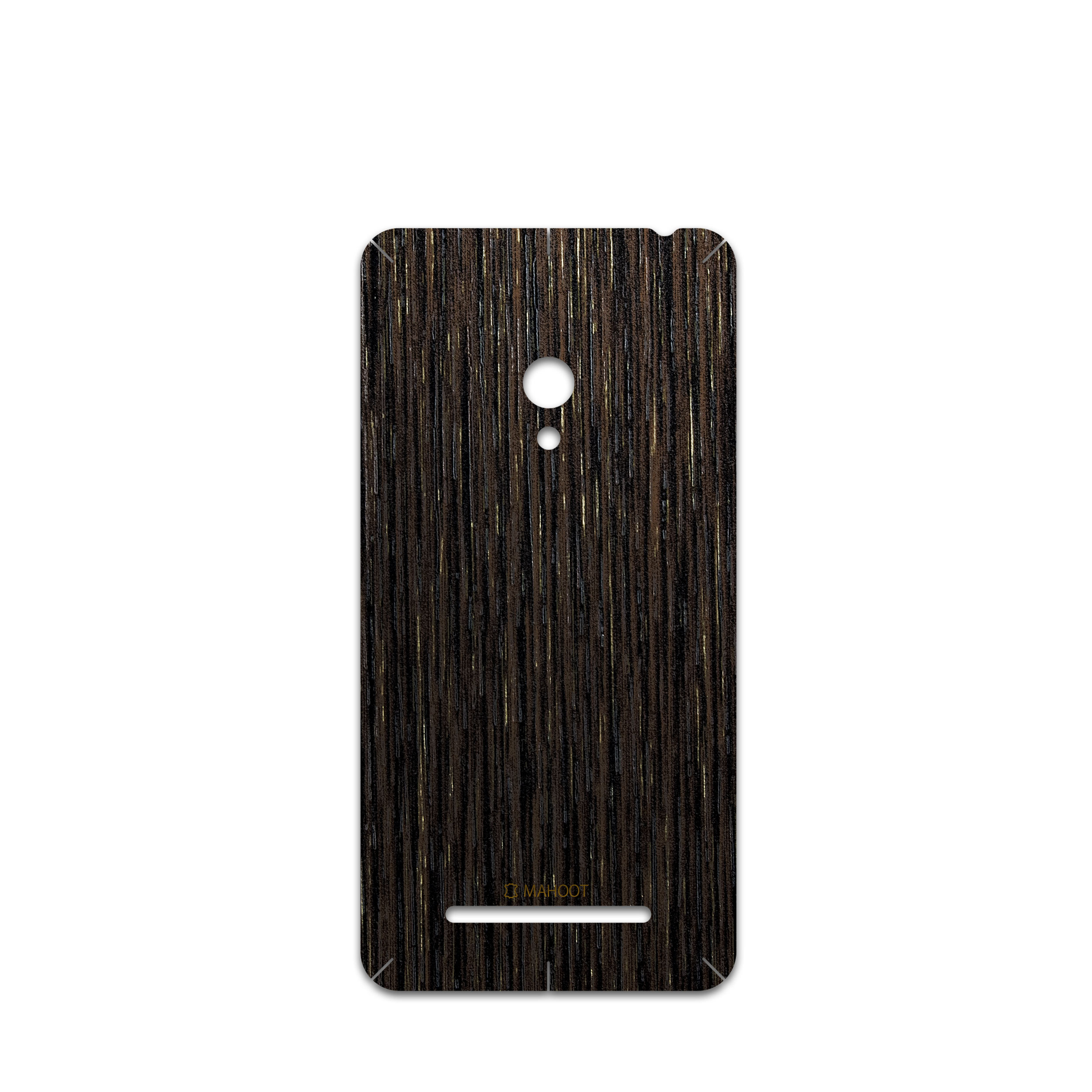برچسب پوششی ماهوت مدل Dark-Gold-Stripes-Wood مناسب برای گوشی موبایل ایسوس Zenfone 5