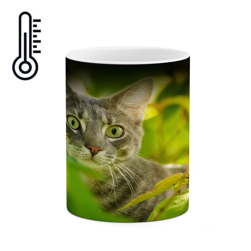 ماگ حرارتی کاکتی طرح گربه مدل mgh16746