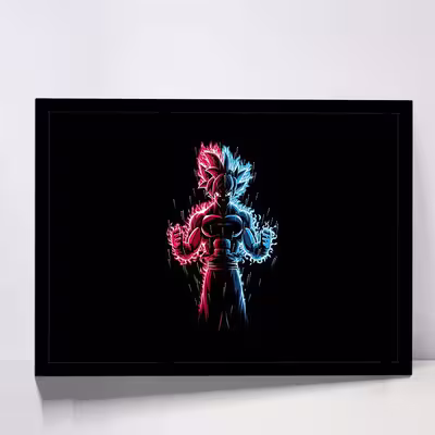 تابلو مدل god red blue goku dragon ball کد F-12038