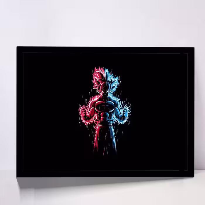 تابلو مدل god red blue goku dragon ball کد F-12038