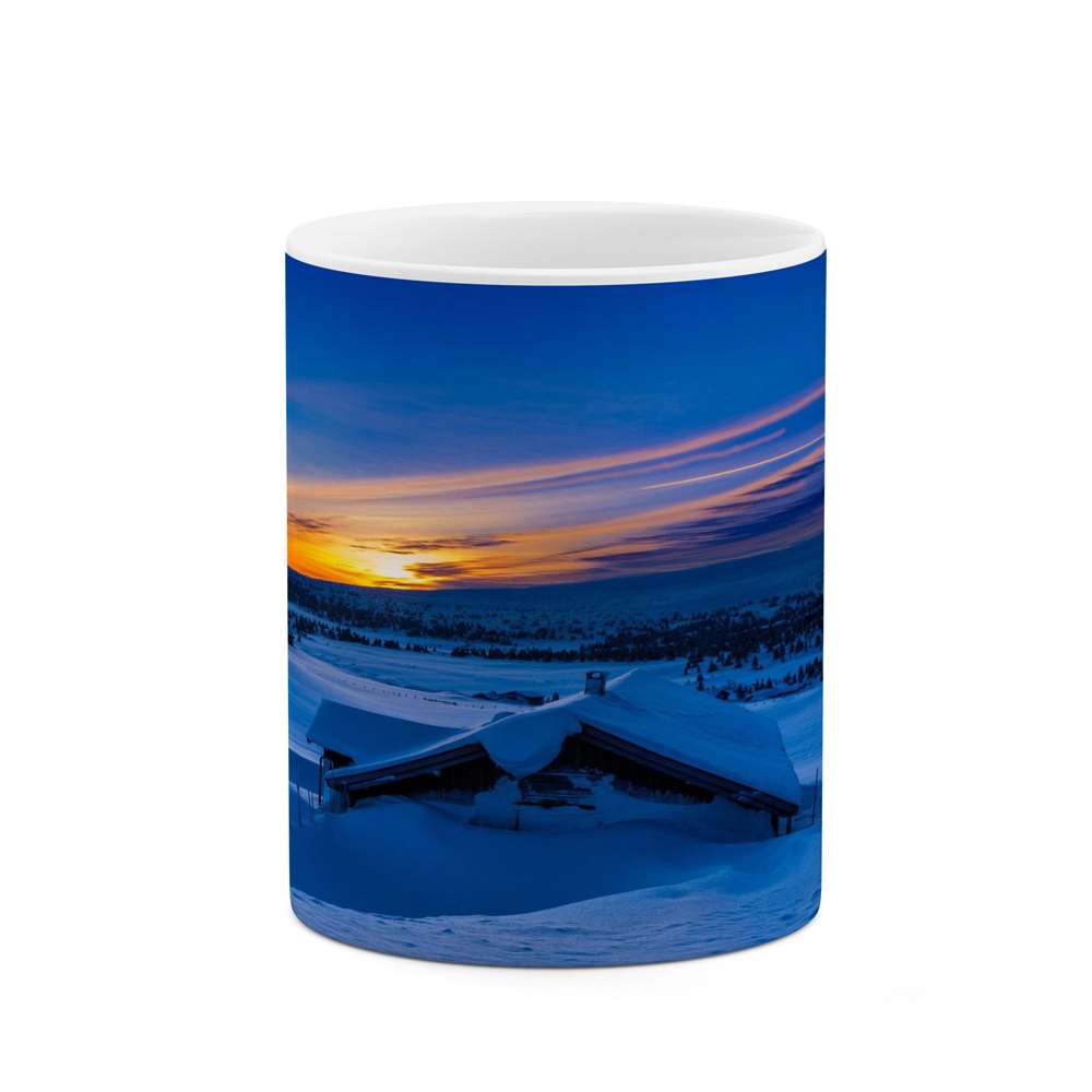 ماگ کاکتی طرح منظره برفی مدل mgs14841