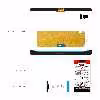 برچسب پوششی ماهوت مدل Mustard-Leather مناسب برای تبلت سامسونگ Galaxy Tab A 10.1 2016 T580