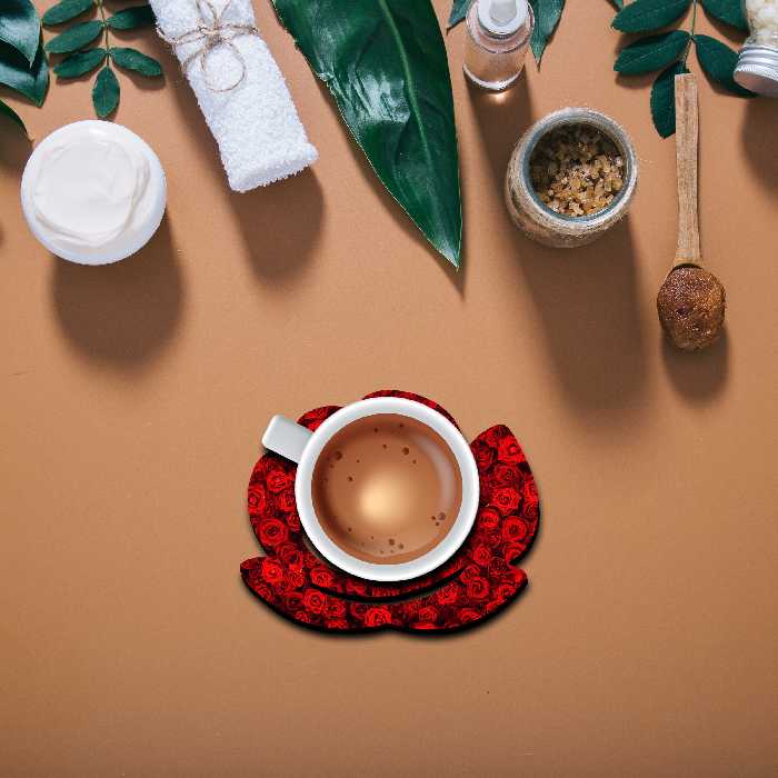 زیر لیوانی لوکسینو مدل گل رز کد Flower_ 2