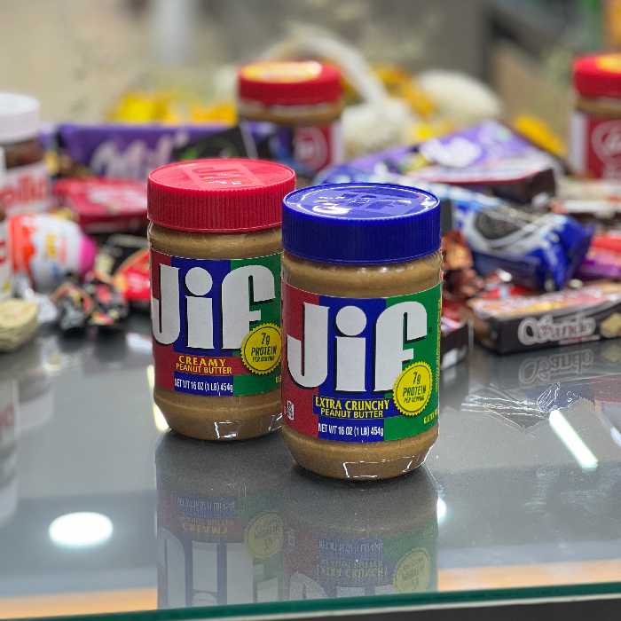 کره بادم زمینی کرانچی jif