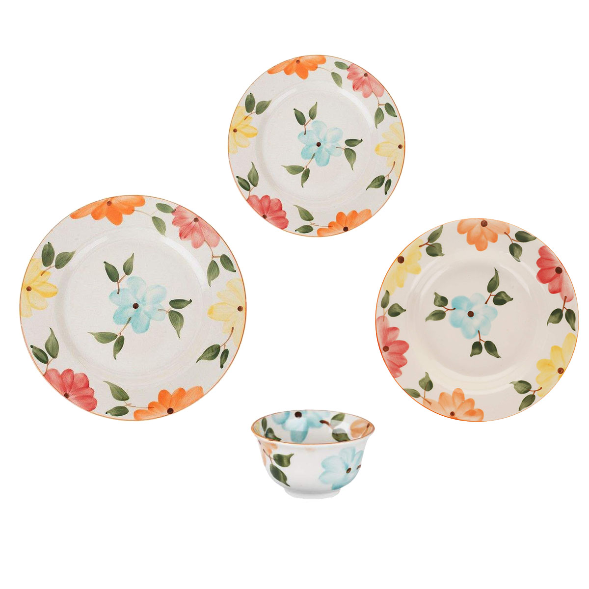 سرویس غذاخوری 24 پارچه مدل بهار گل ها کد SGB024