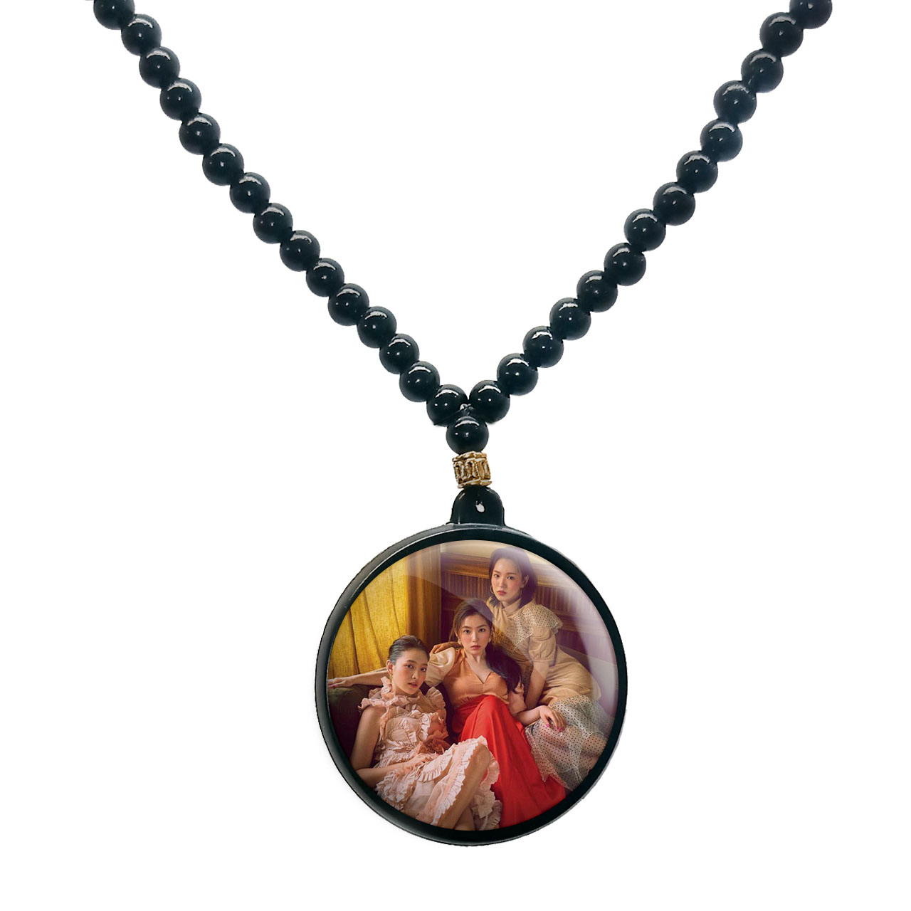 گردنبند پرمانه طرح red velvet کد pmd.12386 مدل دو طرفه