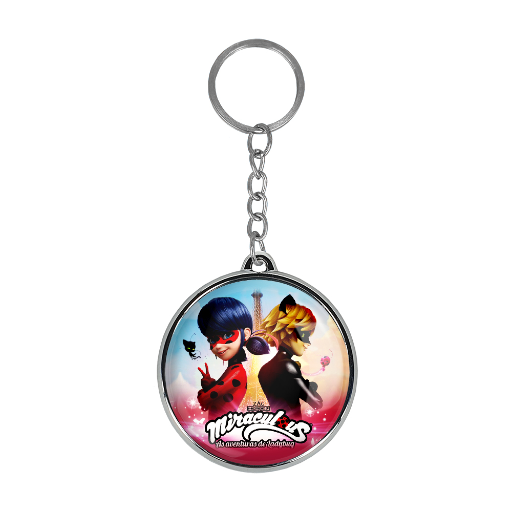 جاکلیدی خندالو طرح دختر کفشدوزکی و پسر گربه ای مدل دوطرفه کد 28212815