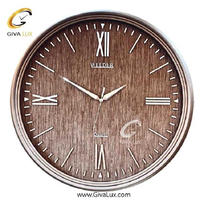 ساعت دیواری اورجینال ولدر PVC نقره ای| کد رفرنس 7015