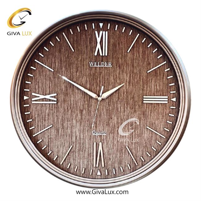ساعت دیواری اورجینال ولدر PVC نقره ای| کد رفرنس 7015
