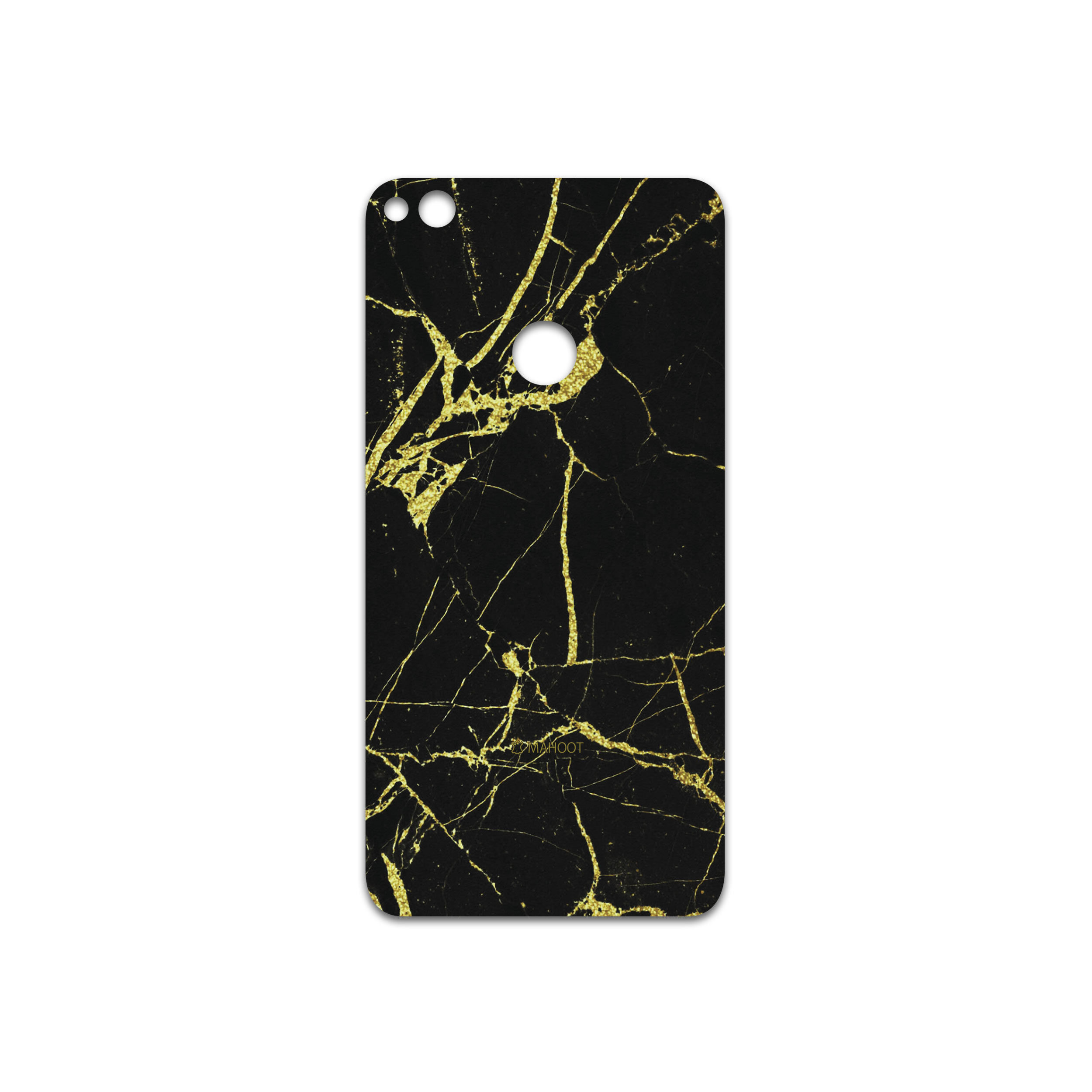 برچسب پوششی ماهوت مدل Graphite-Gold-Marble مناسب برای گوشی موبایل آنر 8 Lite