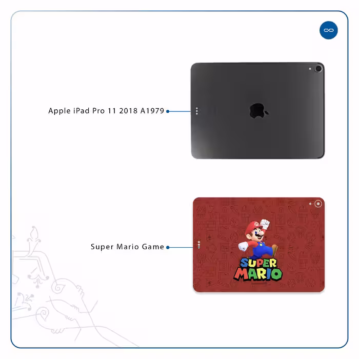 برچسب پوششی ماهوت مدل Super-Mario-Game مناسب برای تبلت اپل iPad Pro 11 2018 A1979