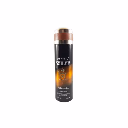 اسپری مردانه جانوین کاپیتان بلک (Johnwin spray CAPTAIN SAILER) حجم 200 میل