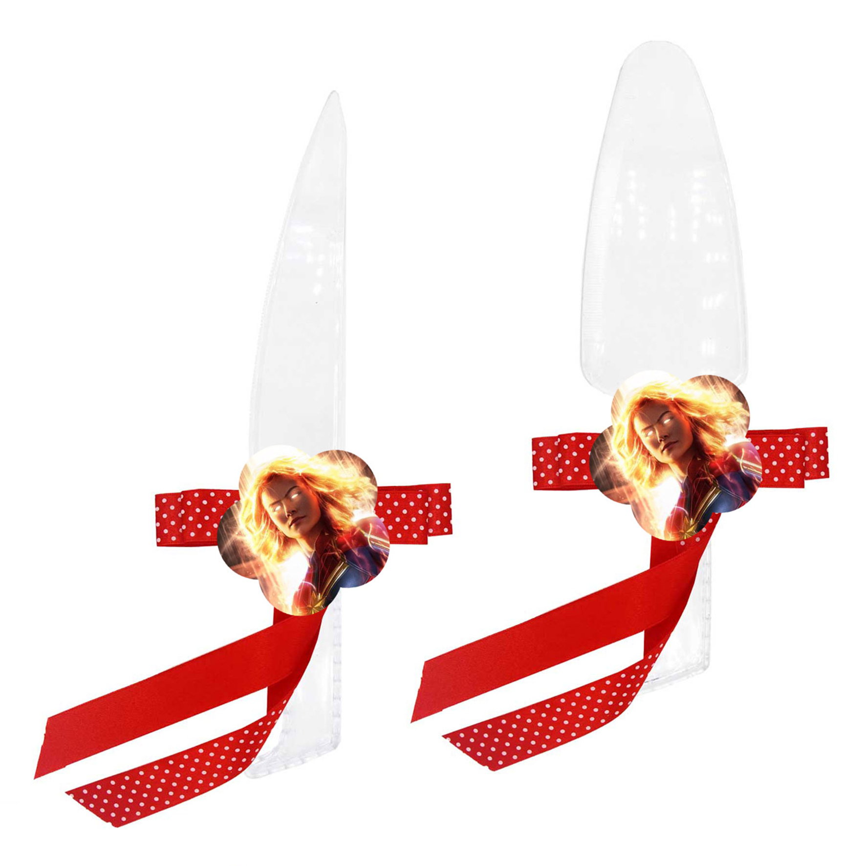   ست کارد و کفگیر سرو کیک مدل کاپیتان مارول