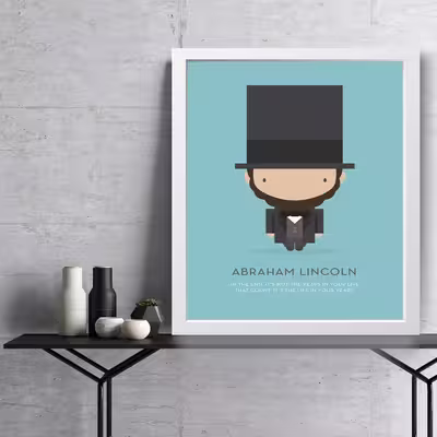 تابلو مدل ابراهام لینکن Abraham Lincon کدm1417-w