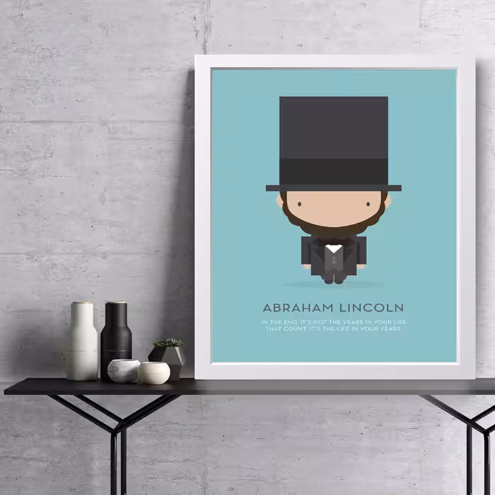 تابلو مدل ابراهام لینکن Abraham Lincon کدm1417-w