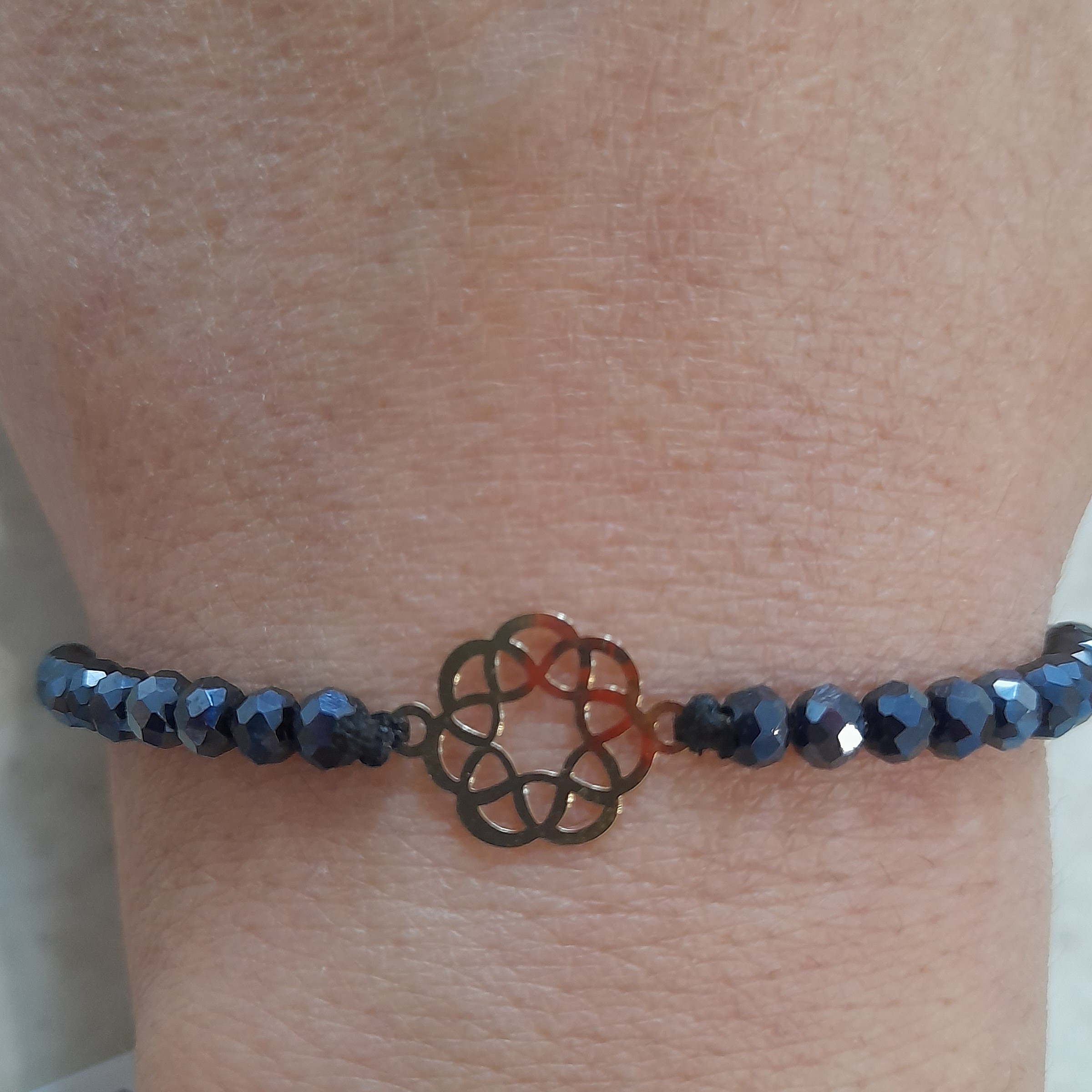 دستبند طلا 18 عیار بند سنگی 150سوت