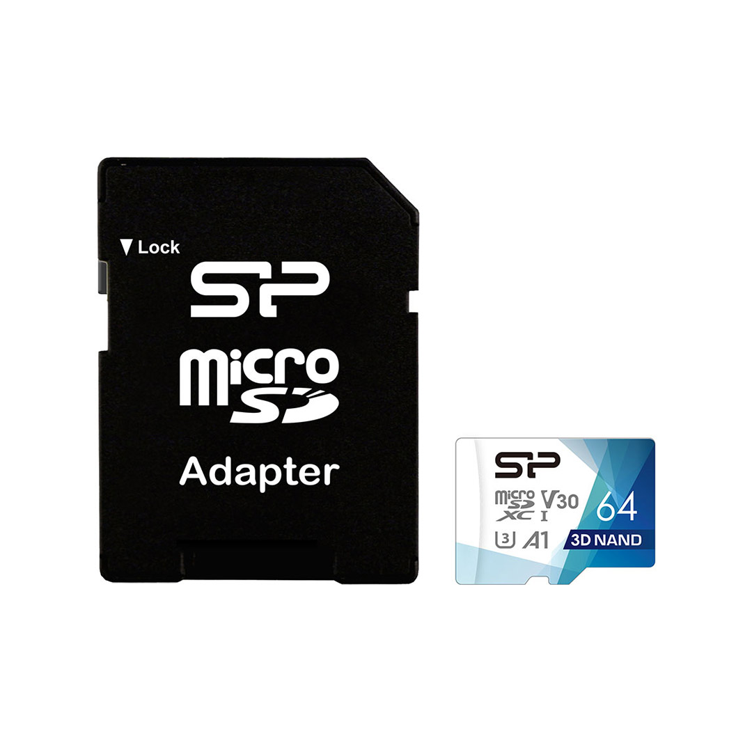 خرید و قیمت کارت حافظه MicroSDXC سیلیکون پاور Superior Pro V30 A1 کلاس 10 استاندارد UHS-I U3 ظرفیت 64 گیگابایت
