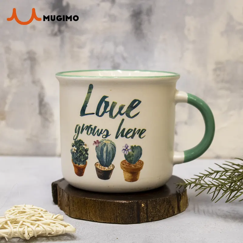 ماگ سرامیکی طرح کاکتوس