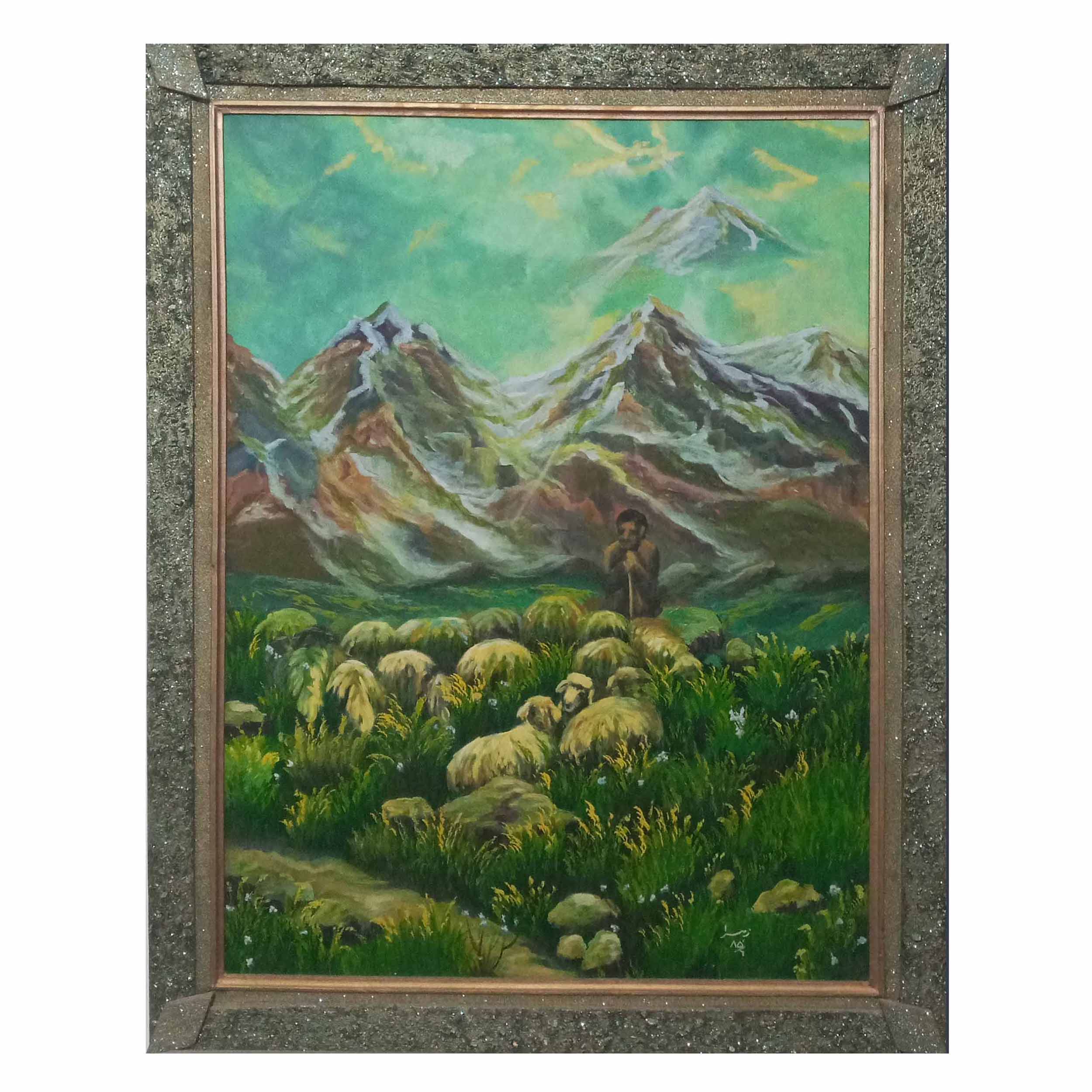 تابلو نقاشی رنگ روغن مدل چوپان