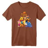 تی شرت آستین کوتاه بچگانه مدل پو کد 5 رنگ موکایی