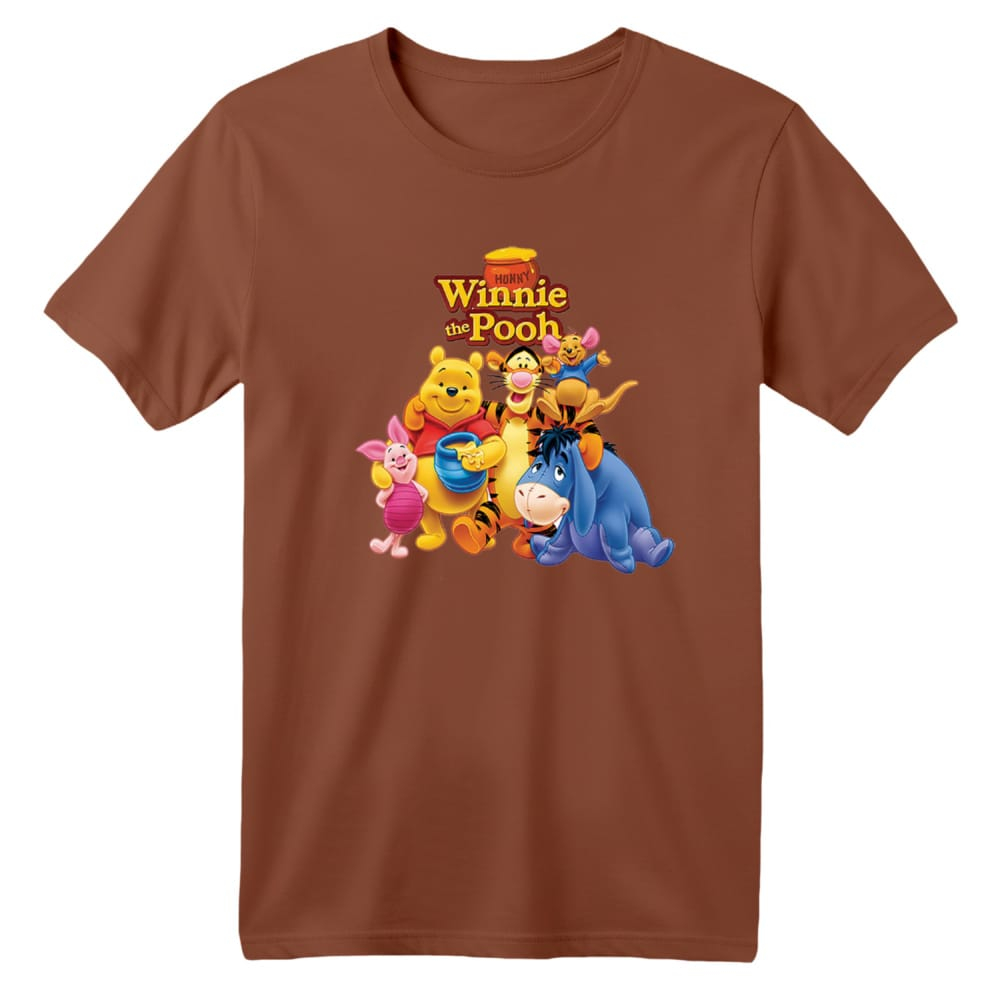 تی شرت آستین کوتاه بچگانه مدل پو کد 5 رنگ موکایی