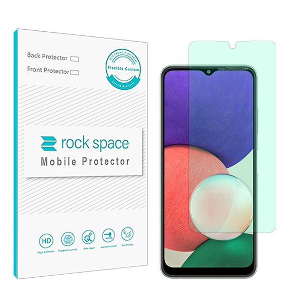 گلس سامسونگ A22 5G مدل نانو هیدروژل گرین لایت برند راک اسپیس کد S