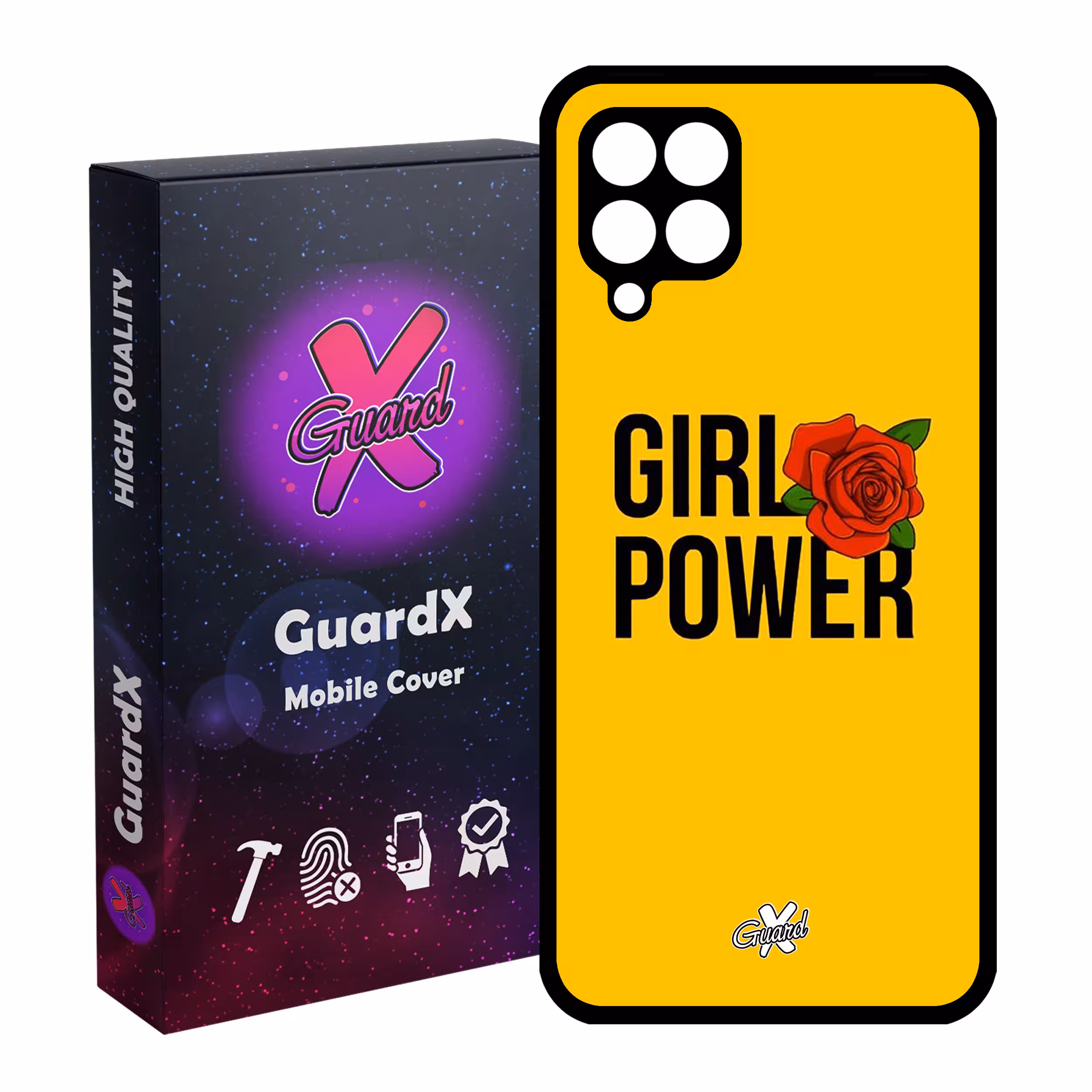 کاور گارد ایکس طرح Girl Power مدل Glass10037 مناسب برای گوشی موبایل سامسونگ Galaxy A12