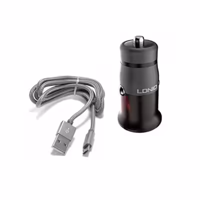 شارژر فندکی الدینیو مدل C304Q به همراه کابل تبدیل USB-C