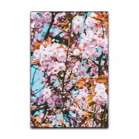 تابلو شاسی گوفی مدل طبیعت درخت شکوفه گیلاس طرح Nature Sakura کد PINK52 | دنیای قاب