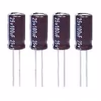 خازن الکترولیت 22 میکروفاراد 16ولت آکسبوم مدل TEC-10125 بسته 4 عددی 