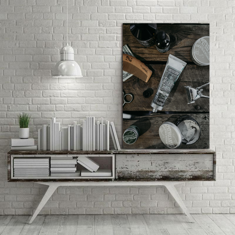 تابلو شاسی طرح وسایل اصلاح مدل مردانه کد 633