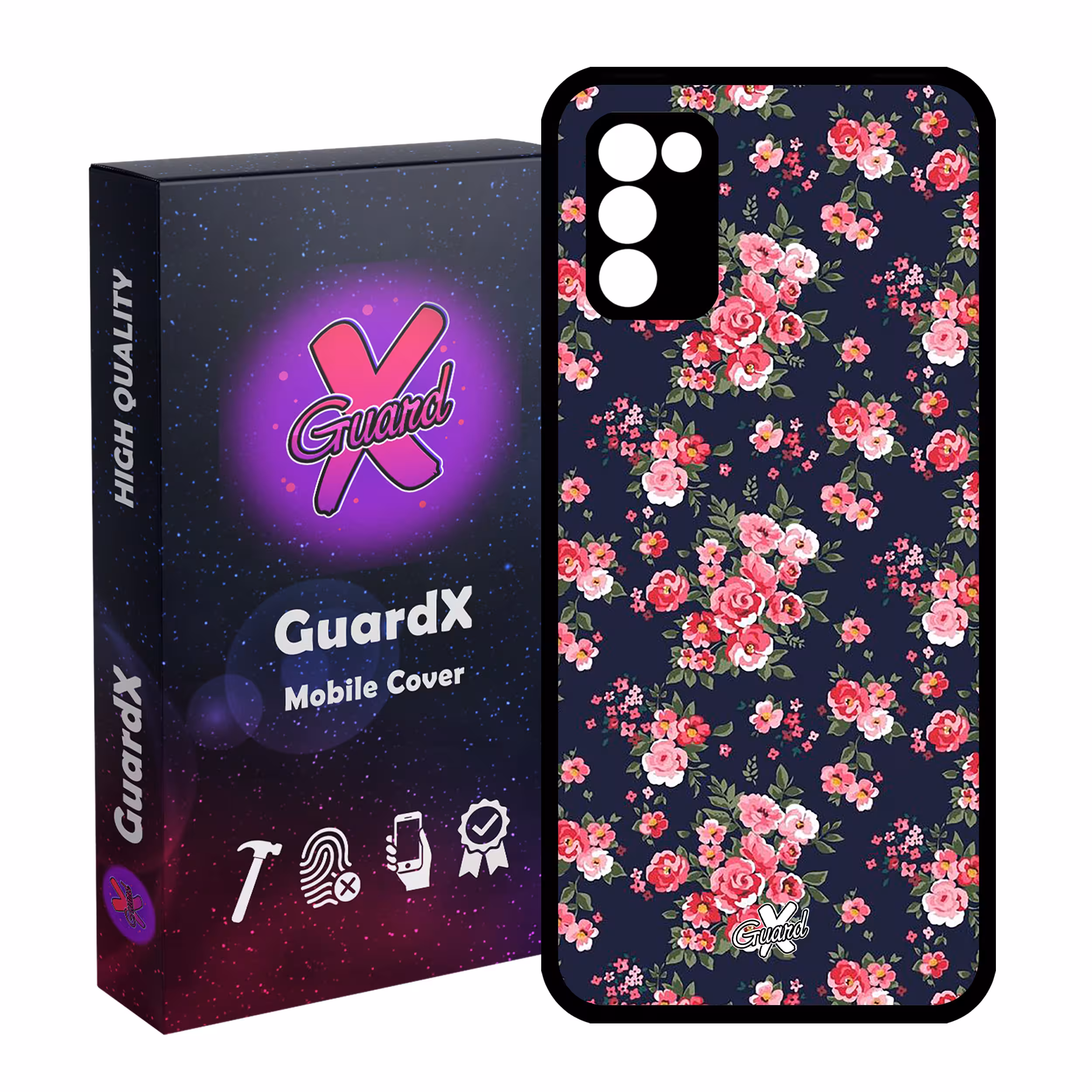 کاور گارد ایکس طرح Flower مدل Glass10130 مناسب برای گوشی موبایل سامسونگ Galaxy A02s / M02s