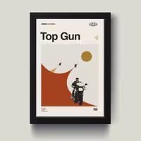تابلو مدل Top gun طرح تام هاردی کد Q2126 | دنیای قاب