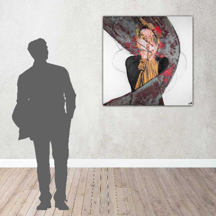 تابلو نقاشی اکریلیک طرح زن کد fa019