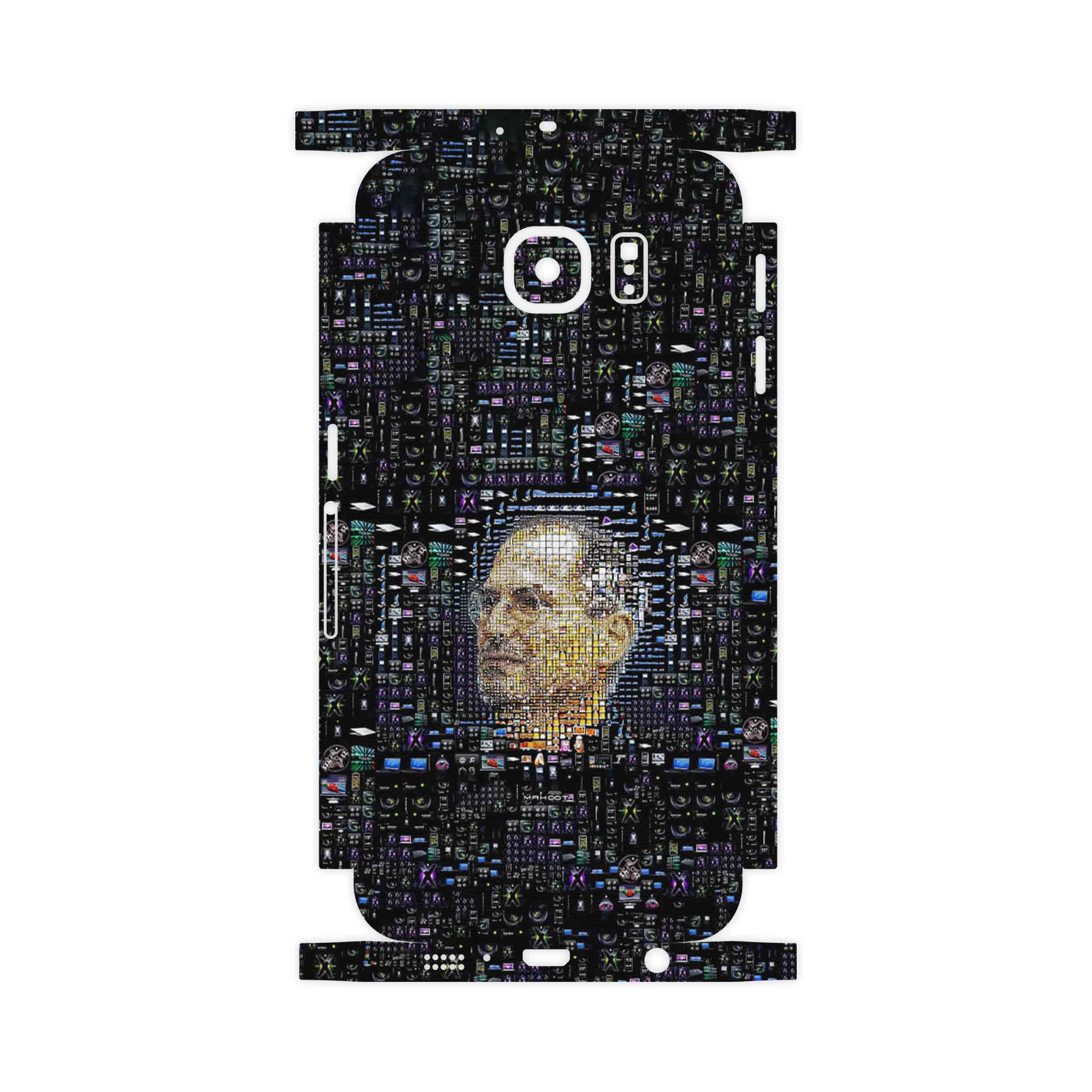 برچسب پوششی ماهوت مدل 2 Collage of Steve Jobs-FullSkin مناسب برای گوشی موبایل سامسونگ Galaxy S6 Edge