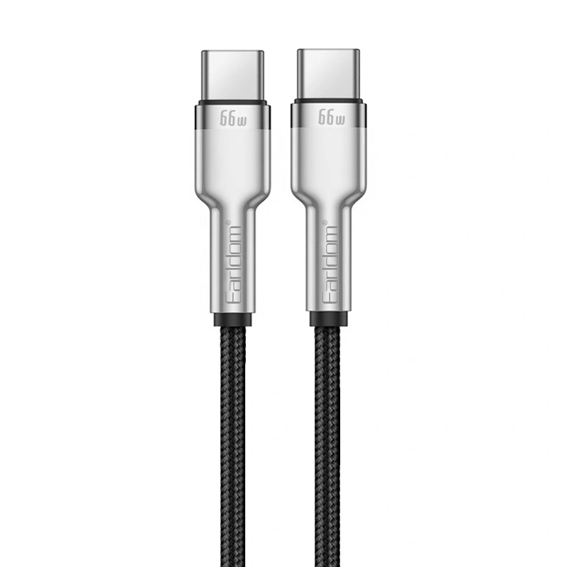 کابل شارژ Type-C به Type-C به طول 1 متر و توان 66 وات از برند ایرلدوم مدل Earldom EC-PD01C (100% اورجینال)