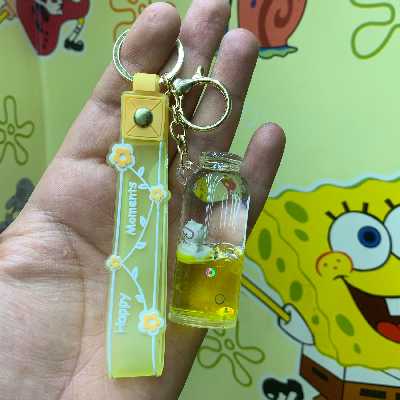 جاکلیدی مدل سیلیکونی آکواریومی طرح بطری استوانه ای