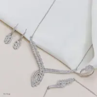 سرویس نقره زنجیری مدل گندمی دخترانه کد 1200