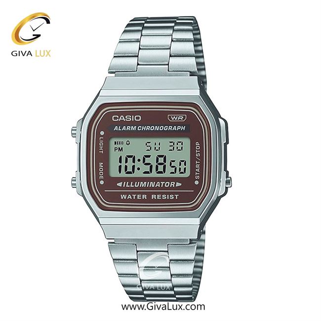 ساعت مچی اورجینال یونیسکس-مردانه-زنانه کاسیو Casio نقره ای | نقره ای| قهوه ای| کد رفرنس A168WA-5AYDF