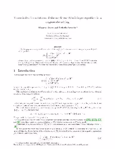 خرید و دانلود نسخه کامل کتاب Morse index for solutions of the nonlinear Schrodinger equation in a degenerate setting