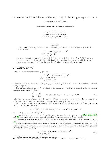 خرید و دانلود نسخه کامل کتاب Morse index for solutions of the nonlinear Schrodinger equation in a degenerate setting