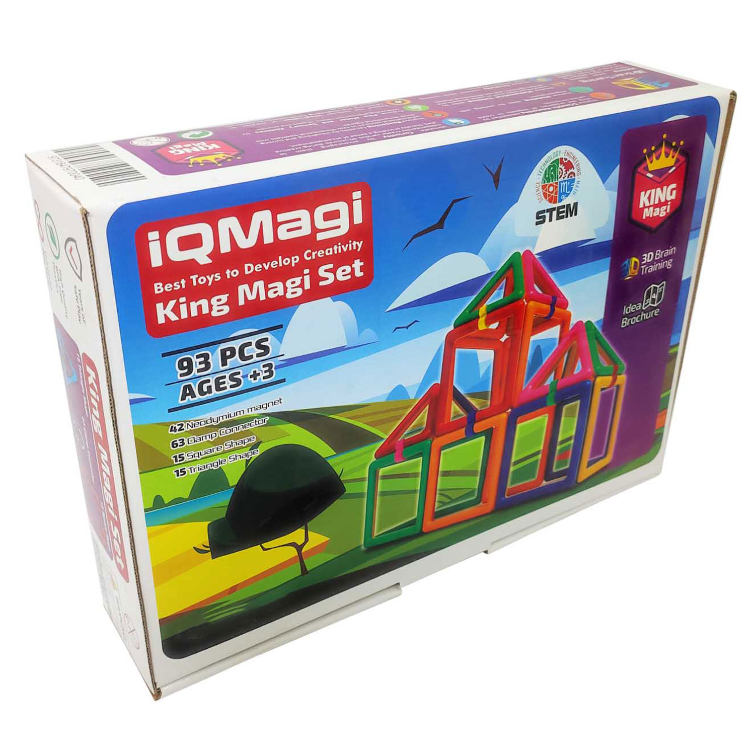 ساختنی کینگ مگی مدل IQMagi مجموعه 93 عددی